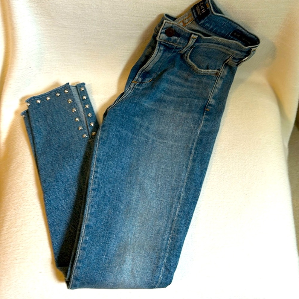 Citizens of Humanity, high-waisted stretch denim jean with pearl detail
